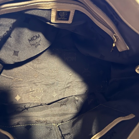 MCM Beige Monogram Tote - Picture 7 of 9